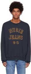 Nudie Jeans Navy French Terry Lasse Sweatshirt