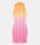 Roberta Einer Angel printed tulle-trimmed minidress