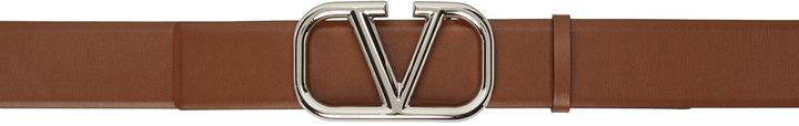 Photo: Valentino Garavani Reversible Brown & Black VLogo Belt