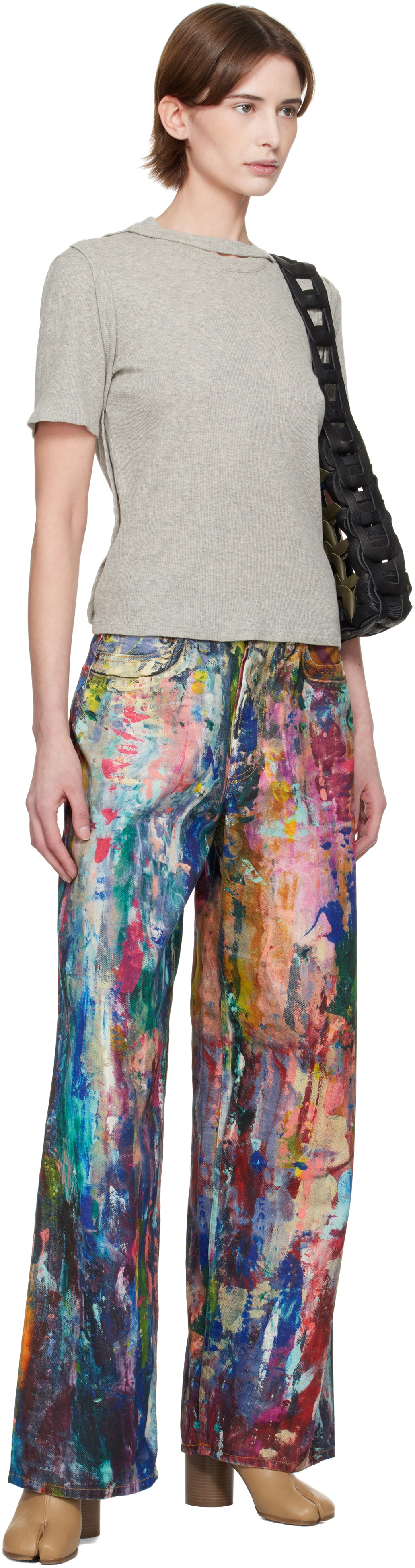 Eckhaus Latta Gray Flip T-shirt