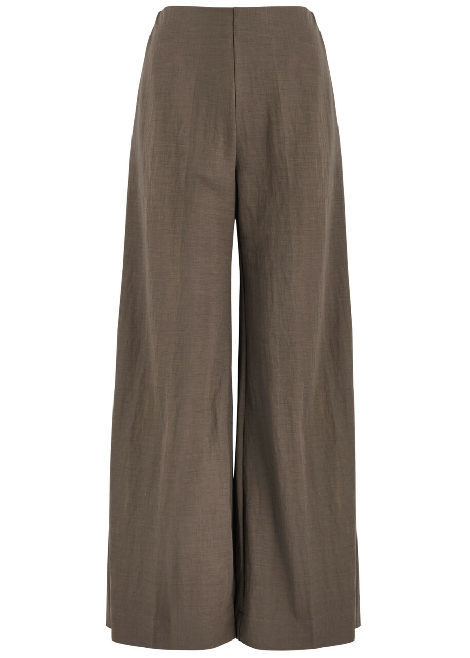 Harris Wharf London Wide-leg Trousers Dark Grey