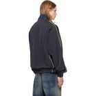 Palm Angels Black Curved Logo Vintage Windbreaker Track Jacket