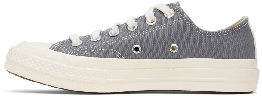 COMME des GARÇONS PLAY Grey Converse Edition Half Heart Chuck 70 Low Sneakers