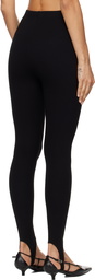 LESET Black Rio Stirrup Leggings