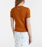 Shushu/Tong Lace-trimmed linen top