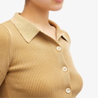 Our Legacy Women's Long Sleeve Mazzy Knit Polo Shirt in Wett