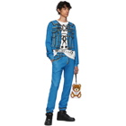 Moschino Blue The Sims Edition Pixel Trompe lOeil Sweatshirt