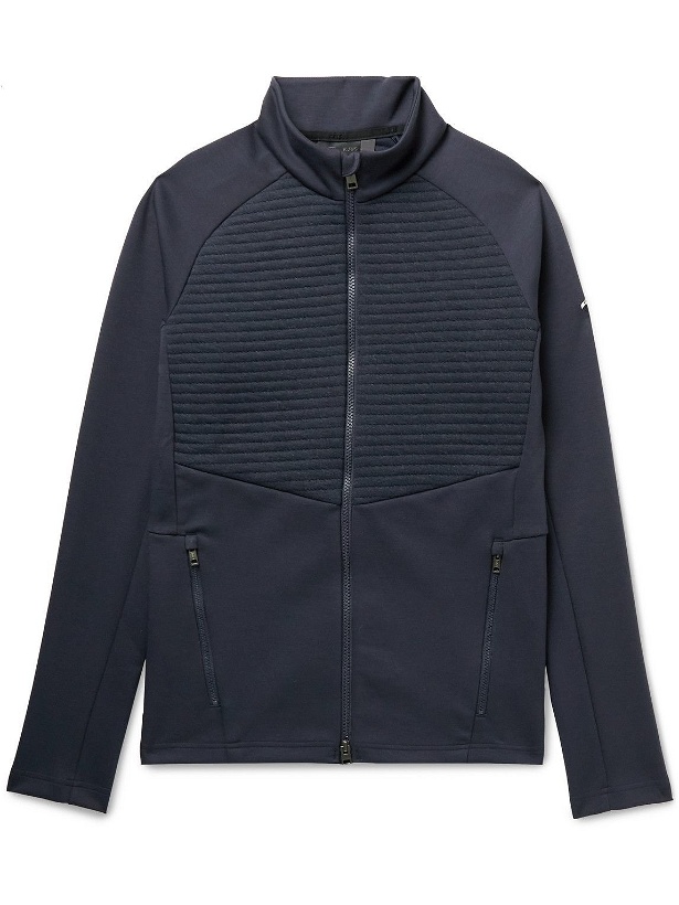 Photo: Kjus - Speed Slim-Fit Quilted Stretch-Jersey Ski Mid-Layer - Blue