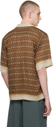 Dries Van Noten Taupe & Brown Patterned Shirt