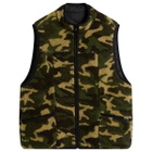 Pleasures Men's Felis Reversible Vest in Camo/Black