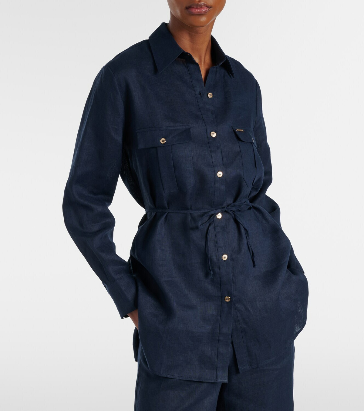 Melissa Odabash Ariel linen shirt