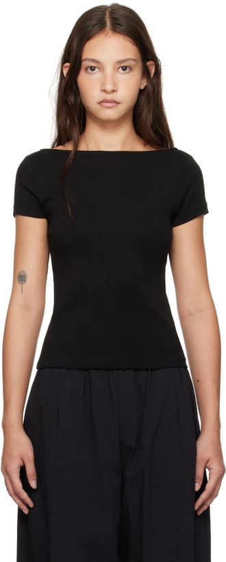 Photo: St. Agni Black Organic Cotton Ballet T-shirt