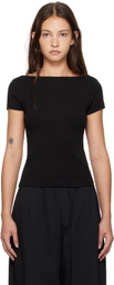 St. Agni Black Organic Cotton Ballet T-shirt