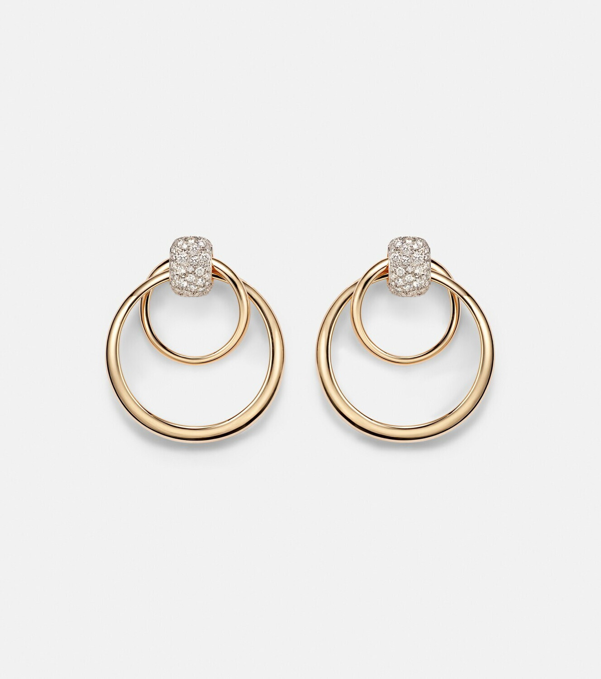 Pomellato Pomellato Together 18kt rose gold hoop earrings with diamonds