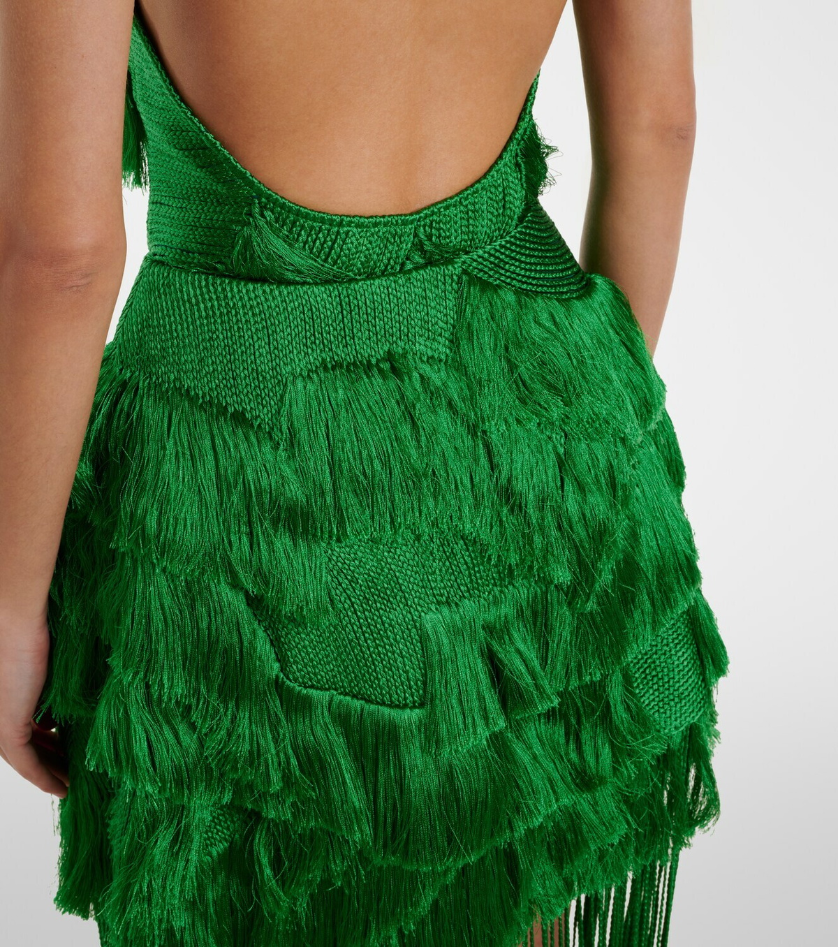 Xu Zhi Draped fringed miniskirt