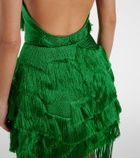 Xu Zhi Draped fringed miniskirt