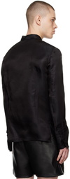 SAPIO Black Spread Collar Shirt