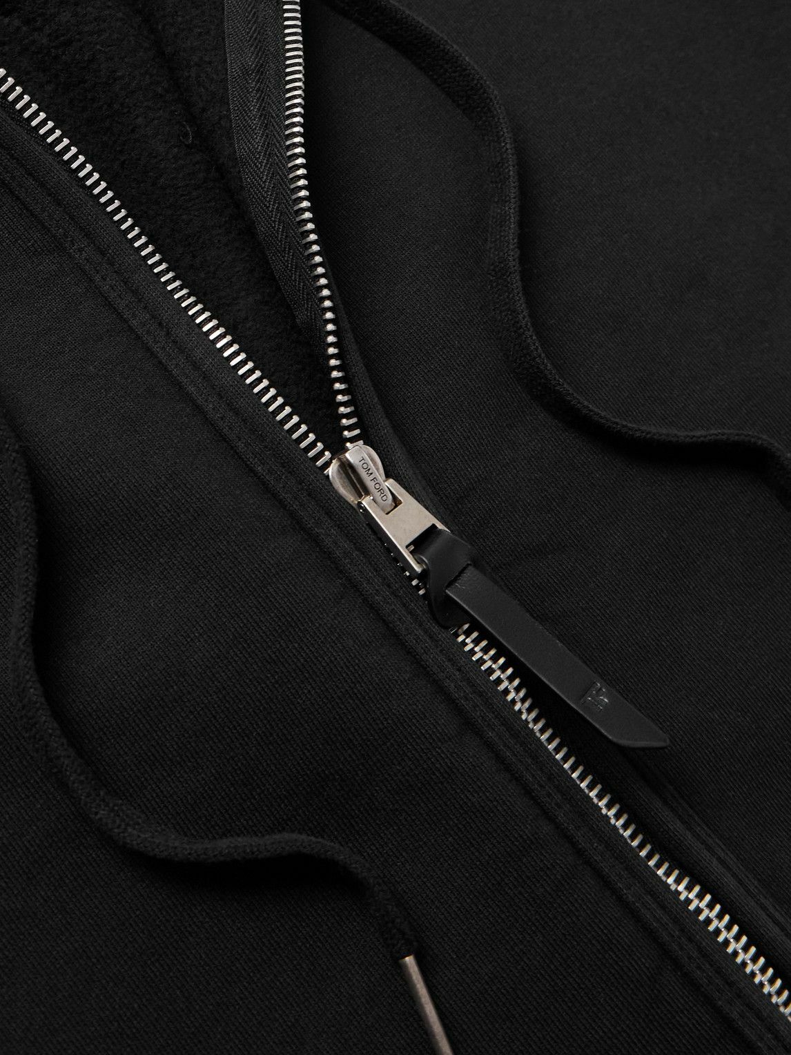 TOM FORD - Slim-Fit Cotton-Jersey Zip-Up Hoodie - Black