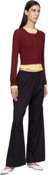 LESET Red Lauren Crop II Cardigan