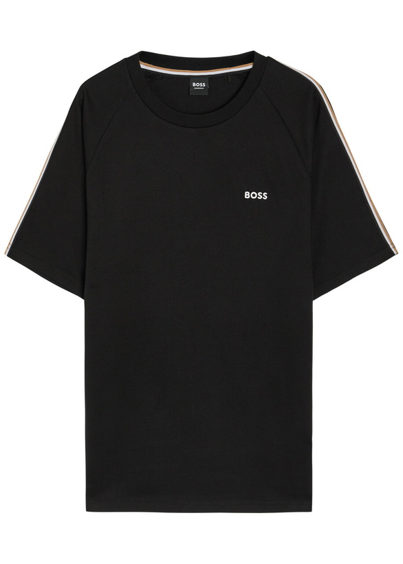 Photo: Boss Iconic Logo-embroidered Cotton T-shirt Black