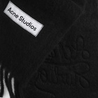 Acne Studios Vally Embroidered Scarf in Black 