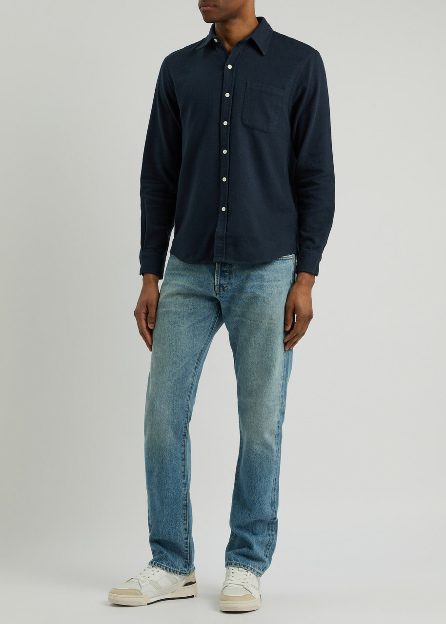Colorful Standard Flannel Shirt Navy