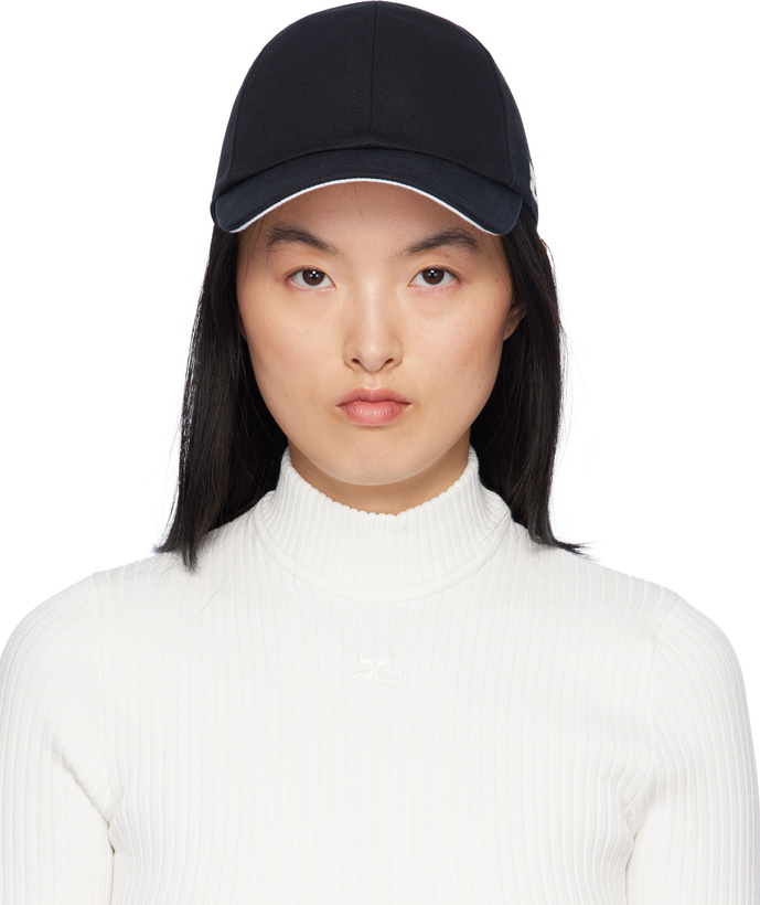 Photo: Courrèges Black Signature 'AC' Cotton Cap