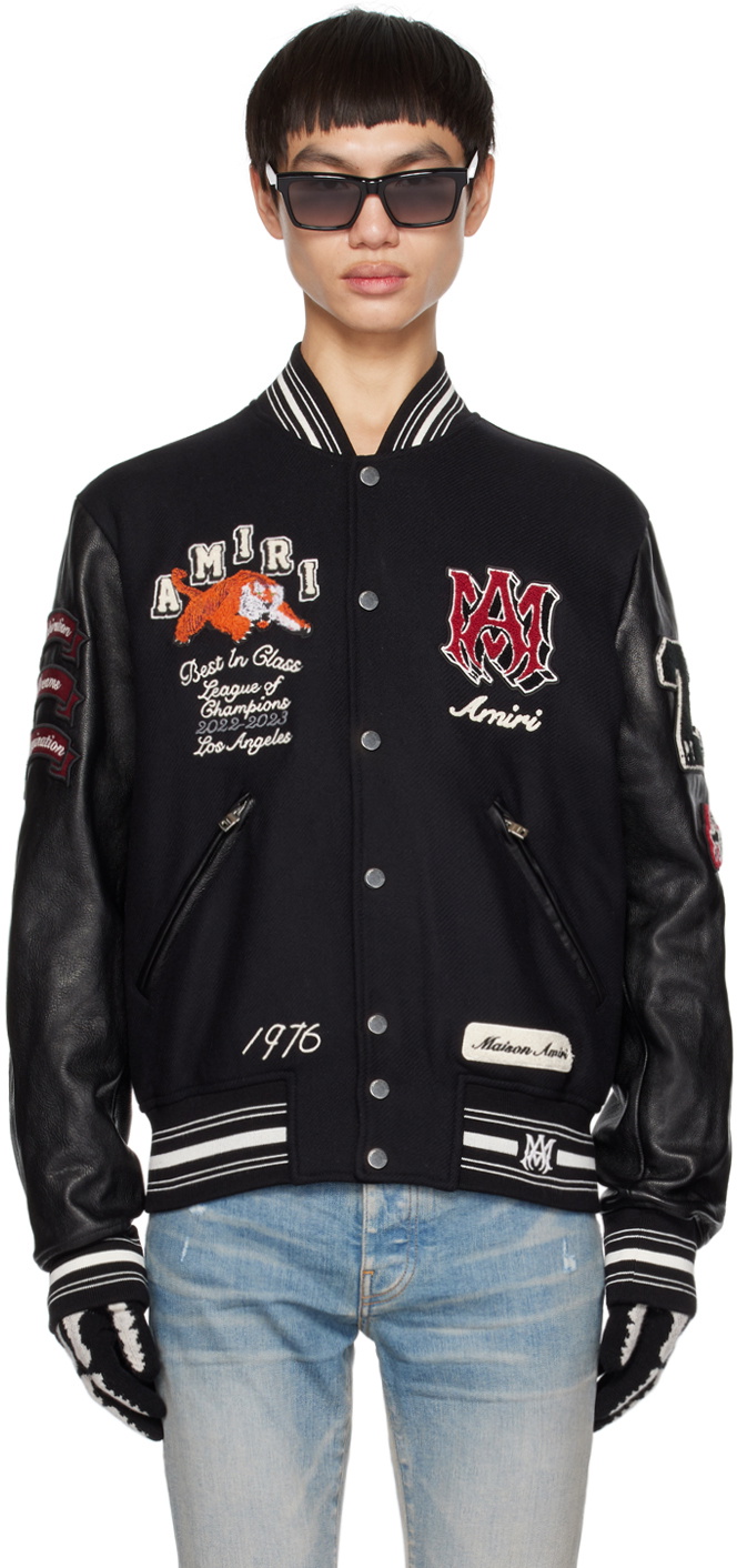 AMIRI Black Patch Bomber Jacket Amiri