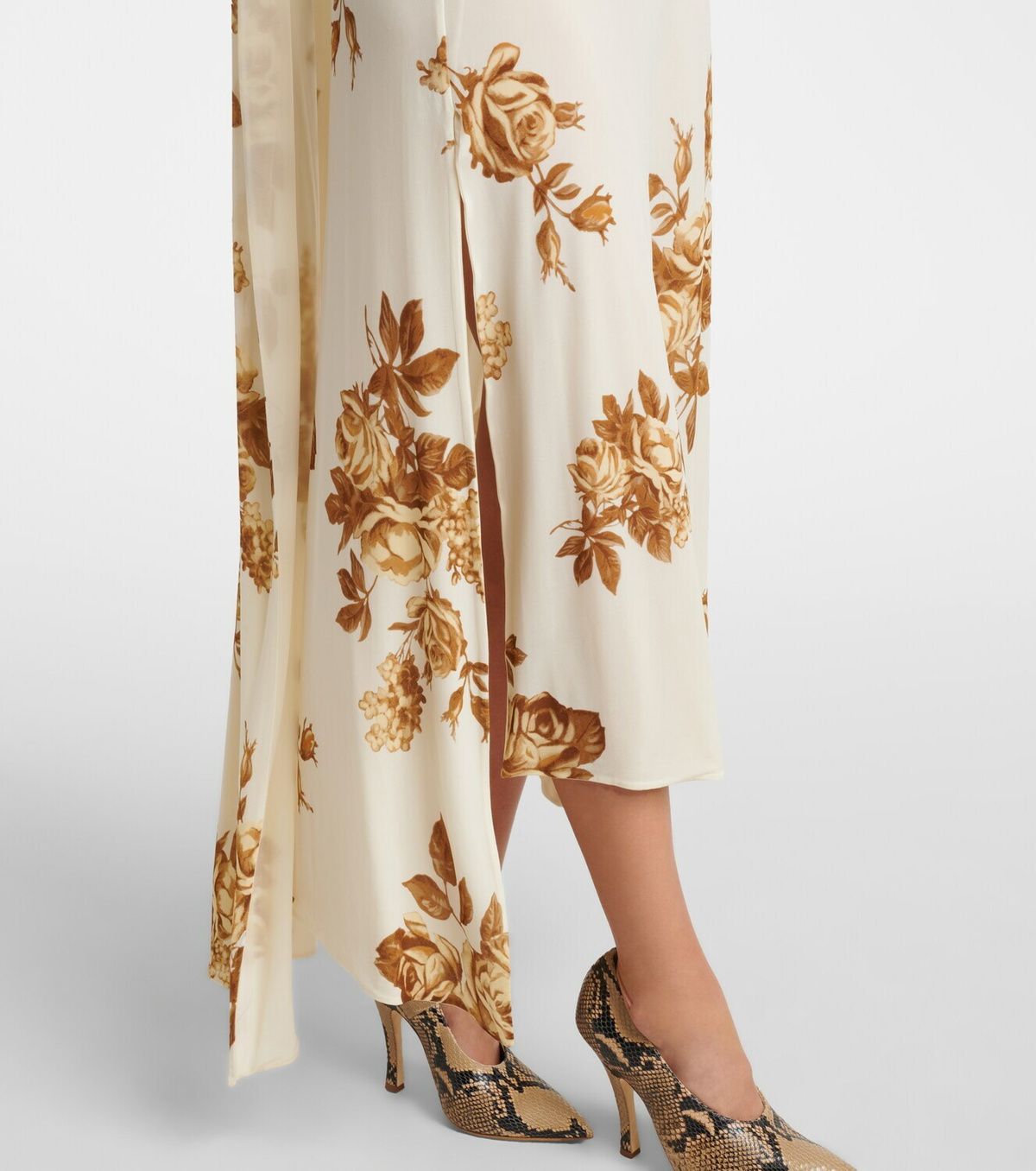 Magda Butrym Floral scarf-detail midi dress