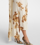 Magda Butrym Floral scarf-detail midi dress