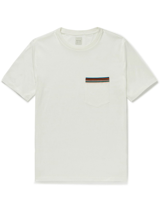 Photo: Paul Smith - Striped Cotton-Jersey T-Shirt - Neutrals