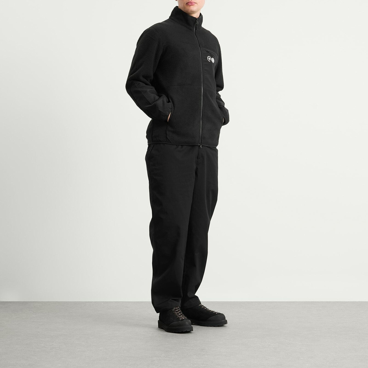 Purple Mountain Observatory Men's Borg Sherpa Fleece Jacket in Black
