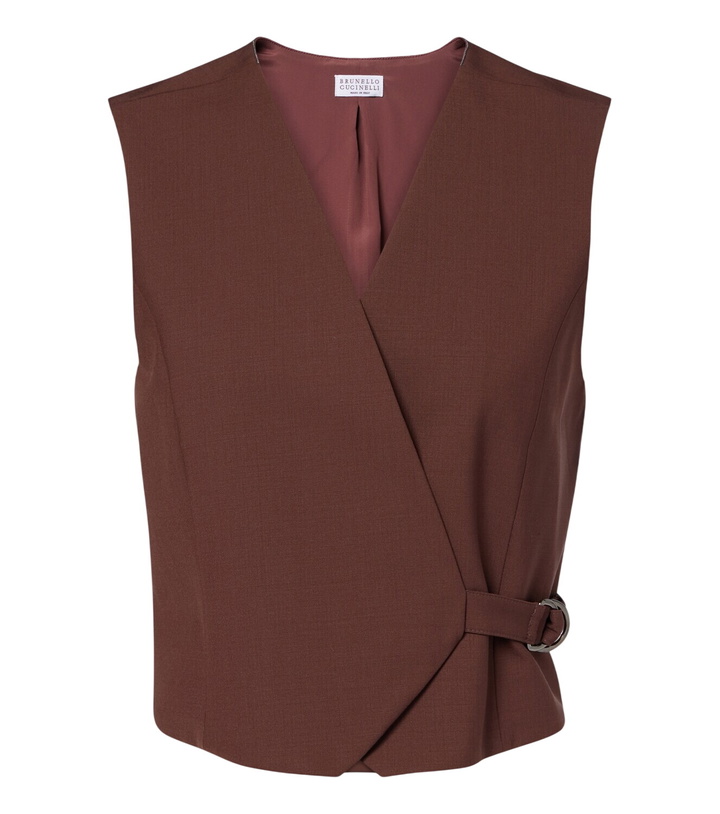 Photo: Brunello Cucinelli Monili wool-blend vest
