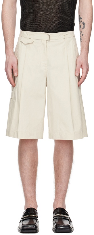 Photo: LOW CLASSIC Beige Belted Shorts