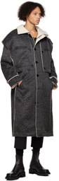 Eckhaus Latta Gray Combination Overcoat