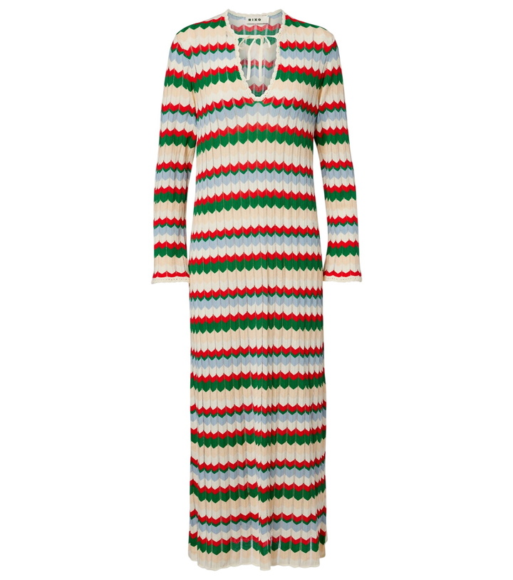 green emerald velvet dress Reina Tiered Mesh Floral Maxi Dress – VICI main image 1