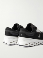 ON - Cloudstratus 3 Rubber-Trimmed Mesh Running Sneakers - Black