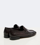 The Row Soft ruched leather loafers