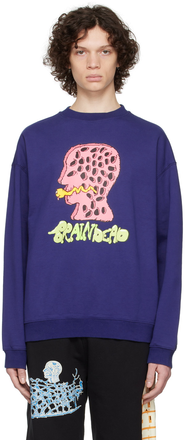 Brain Dead Embroidered Colour Block Football Tee Brain Dead