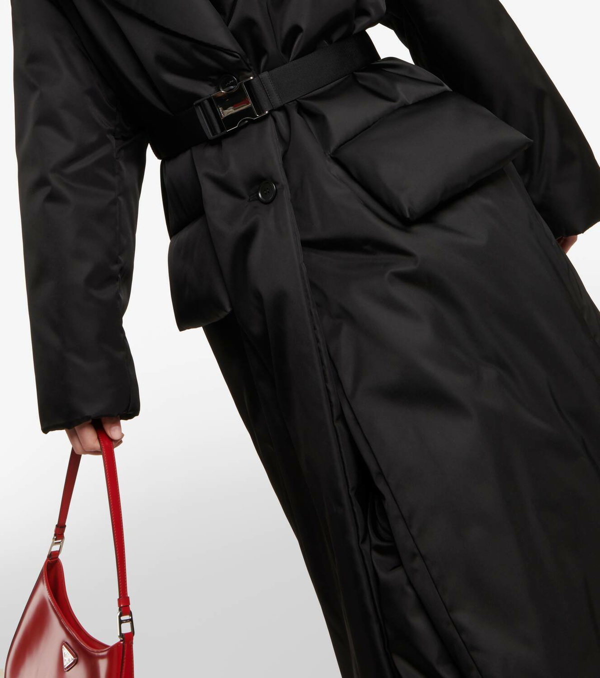Prada Re-Nylon belted puffer coat Prada