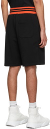 Moschino Black & Orange Varsity Teddy Shorts