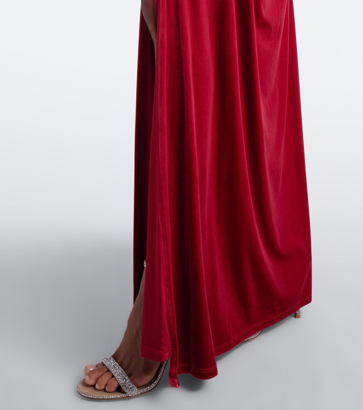 Simkhai Emma gathered velvet bustier gown
