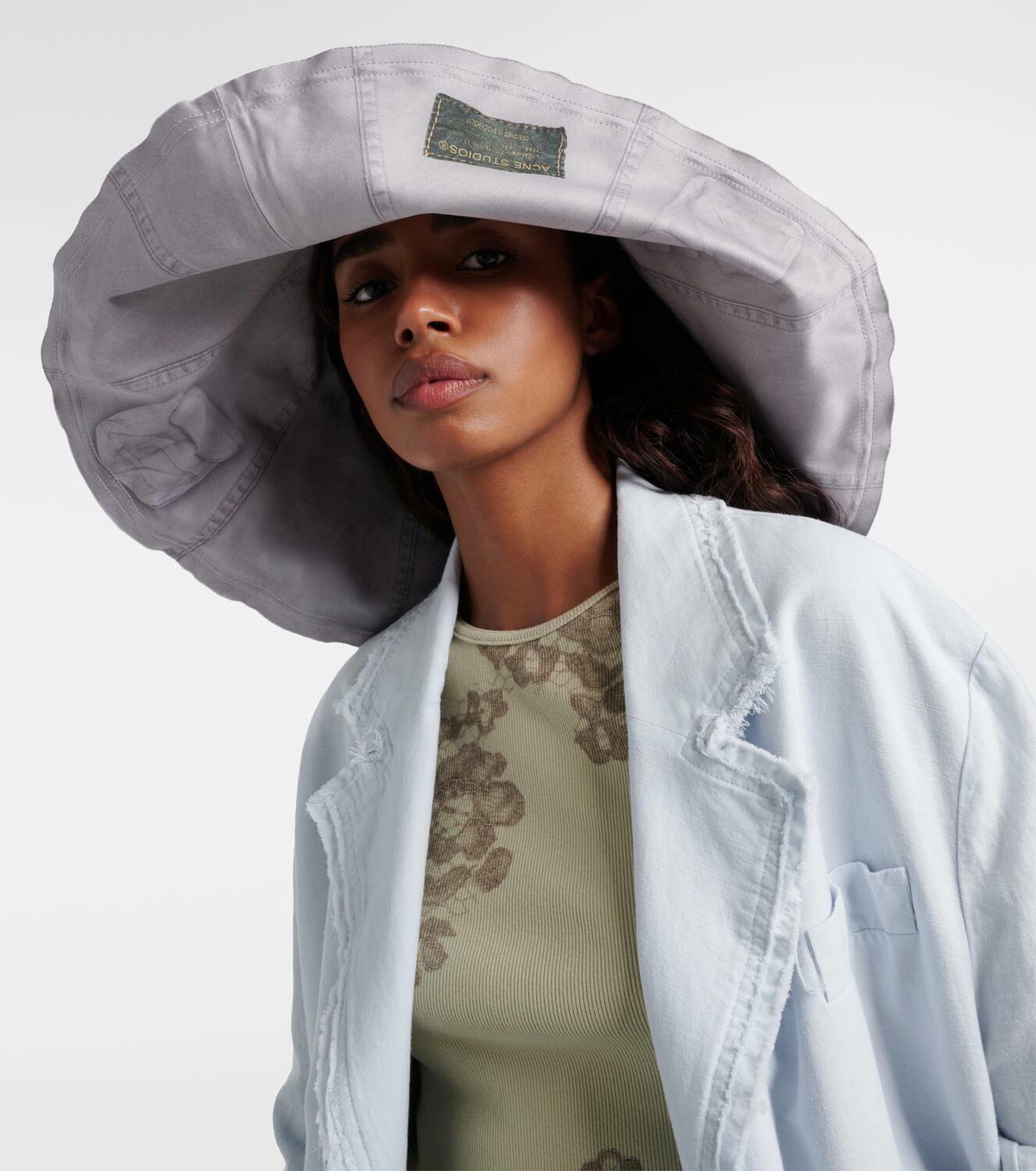 Acne Studios Oversized reversible cotton bucket hat