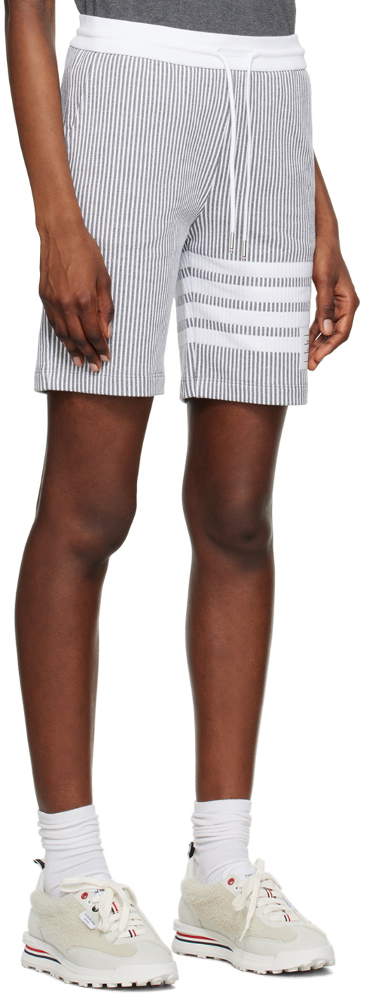 Thom Browne Gray 4-Bar Shorts