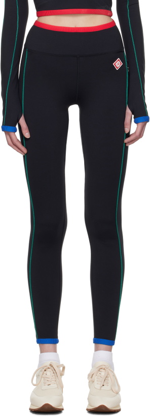 Photo: Casablanca Black Contrast Trim Sport Leggings