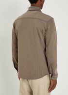 Raith Joseph Zigzag-jacquard Woven Overshirt Light Brown