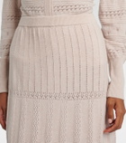 Eres Rythmee pointelle wool and cashmere midi skirt