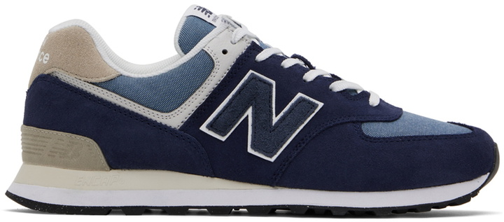 Photo: New Balance Navy 574 Sneakers