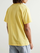 Maison Kitsuné - Logo-Appliquéd Cotton-Jersey T-Shirt - Yellow