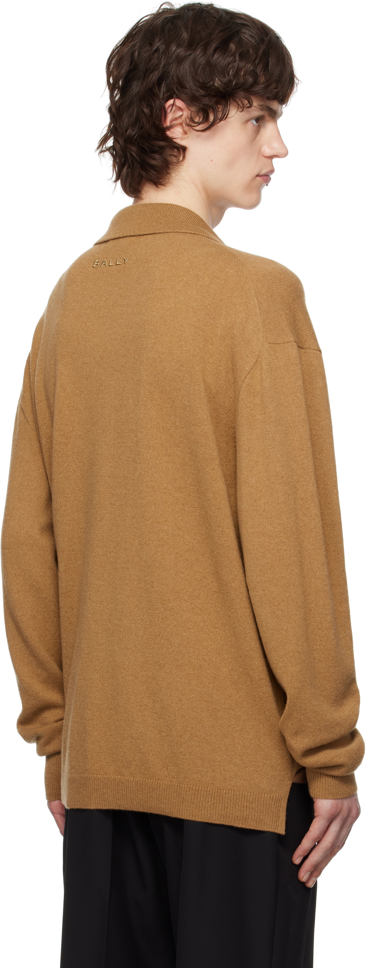 Bally Tan Cashmere Cardigan